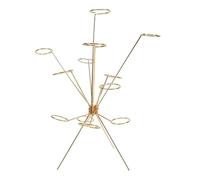 ASHATA Soporte Moderno para Frutero, Estante de Exhibición de 360 grados para Decoración de Mesa de Comedor de Cocina (GOLD)