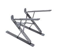 ASHATA Soporte para Computadora Portátil de Aleación de Aluminio, Plegable, Ventilado, Antideslizante, de Silicona, Soporte Elevador para Computadora Portátil, para Escritorio, Ahorro de Espacio,