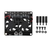 ASHATA Tablero de Expansión de GPIO, Ventiladores de Doble Enfriamiento para RAPI 4B 3B + 3B 3A +, con Luz LED y Pines Etiquetados para un Fácil Desarrollo