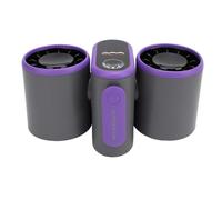 ASHATA Tailleventilator Recargable, Pantalla LCD ABS PP 8000MAH Ventilador de Cintura Portátil de 3 Velocidades para Exteriores (gris oscuro)
