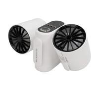 ASHATA Tailleventilator Recargable, Pantalla LCD ABS PP 8000MAH Ventilador de Cintura Portátil de 3 Velocidades para Exteriores (WHITE)