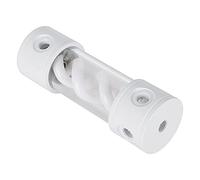 ASHATA Tanque de Enfriamiento de Agua Accesorios de Computadora de Aluminio Blanco de 6 Orificios Rosca G1/4 YSX-TBDB170, PMMA + Tanque de Agua Cilíndrico Refrigerado por Agua Computadora