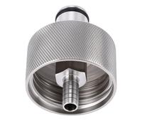 ASHATA Tapa de Carbonatación Duradera de Acero Inoxidable Diseñada para Uso doméstico: Ideal para Carbonatar Cerveza, Refrescos y Agua con Gas en Botellas de PET de 38 Mm