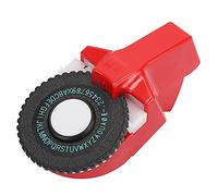 ASHATA Tape Maker, Mini Manual Tape Maker Cinta Decorativa de Color 3D ABS en Relieve de 9 Mm, Label Maker con 2 Cintas de Repuesto, para el Manual (Rojo)