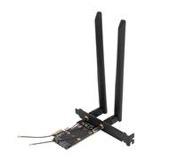 ASHATA Tarjeta Adaptadora de Red PCI Express, Adaptador PCIE a PCIE con Antenas Duales de 8DB, Tarjeta Adaptadora de Red PCI Express PCB para Computadora