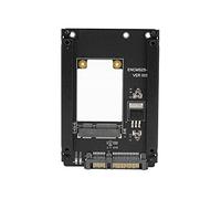 ASHATA Tarjeta Adaptadora MSATA a SATA3.0, Disco Duro SSD a Tarjeta de Expansión de Transmisión de Interfaz de 6 Gbps, Tarjeta Adaptadora de Lector de Disco Duro, Plug and Play,