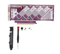 ASHATA Tarjeta Adaptadora NVMe PCIE 5.0, Tarjeta de Extensión PCIE 5.0 X16 a M.2 SSD con Alta Velocidad de 512 Gbps, para Computadora