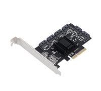 ASHATA Tarjeta Adaptadora PCIe a 3 de 6 Puertos, Tarjeta de Expansión Confiable y Duradera para Computadoras, Transferencia de Datos Rápida y Fácil Configuración (#2)