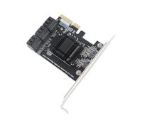 ASHATA Tarjeta Adaptadora PCIe a 3 de 6 Puertos, Tarjeta de Expansión Confiable y Duradera para Computadoras, Transferencia de Datos Rápida y Fácil Configuración (#1)