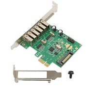 ASHATA Tarjeta de Expansión PCIE a USB, USB 2.0 Tarjeta de Expansión PCI Express de 6 Puertos, Tarjeta USB 2.0 PCI Express para Windows, para Mouse, Impresora, Lector de Tarjetas de Memoria, Escáner