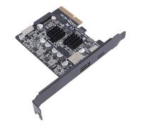 ASHATA Tarjeta de Expansión PCIe to USB3.2, Tarjeta de Expansión PCIS USB Express de 10 Gbps con PCIe3.0 A USB3.2 Puerto USB A, Tipo C de Tipo C Tipo E 19PIN 20PIN