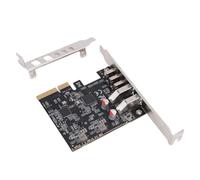 ASHATA Tarjeta de Expansión PCIe USB 3.2 Gen 2, Ancho de Banda SuperSpeed de 10 Gbps, 2 Puertos USB Tipo A y 3 Tipo C, Concentrador de Puerto Interno USB Adaptador PCI Express 3.0
