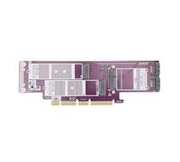 ASHATA Tarjeta de Extensión PCIe 5.0 NVMe SSD, 128 Gbps de Alta Velocidad para M.2 NGFF, Tarjeta Adaptadora PCIe X4 X8 X16 a NVMe para Servidor de Escritorio
