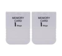 ASHATA Tarjeta de Memoria de 1 MB, Consola de Juego Tarjeta de Memoria de 1 MB, Liviano y Compacto Fácil de Transportar Operaciones Rápidas y sin Esfuerzo para PS1 Alto Velocidad 1 Mega (2 Piezas)
