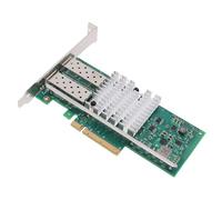 ASHATA Tarjeta de Red de Fibra óptica, Controlador de Puerto Dual SFP+ PCI-E X8 de 10 GB con Chip 82599, Adaptador Ethernet PCI Express, Conector Chapado en Oro para Centro de Datos de Servidor