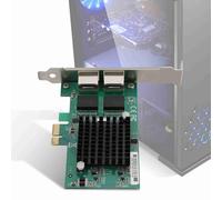 ASHATA Tarjeta de Red PCI-E Tarjeta de Red Informática de Servidor Gigabit Ethernet 1X Tarjeta de Red Gigabit 82575-S Alta Compatibilidad Duradera y Confiable
