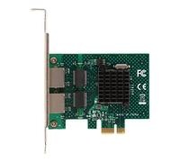ASHATA Tarjeta Ethernet BCM5720 Gigabit de Doble Puerto, Adaptador de Red PCIe con Cable de Cobre RJ45, para Servidores de Centro de Datos WOL PXE VLAN, Nube y Web 2.0