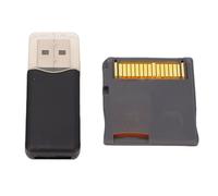 ASHATA Tarjeta Flash 2025 para Consola de Juegos 2DS 3DS, Tarjeta de Memoria Flash para Videojuegos con Chip ASIC con Lector de Tarjetas, Tarjeta Flash de Ajuste de Brillo de Cuatro (Silver)