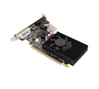 ASHATA Tarjeta Gráfica GT730 de 2 GB, 64 bits, GDDR3, Tarjetas de Video para Computadora, Ventilador de Enfriamiento único 810 MHz 1000 MHz con VGA DVI para Interfaz, PCI Express