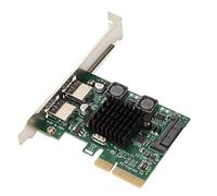 ASHATA Tarjeta PCIE USB 3.2, Tarjeta de Expansión PCI Expree a USB de Doble Puerto de 10 Gbps, Fuente de Alimentación Independiente, Tarjeta de Expansión USB3.2 para Win XP, Win7, Win8,
