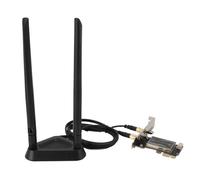 ASHATA Tarjeta WiFi 6E 6000Mbps 8dB Antena Dual 5.2 Adaptador de Red Inalámbrica PCIe, Material PCB Premium, para 11 10, para Transmisión de Video Suave y Conexión de Larga Distancia (con Base de