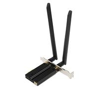 ASHATA Tarjeta WiFi 6E PCIe WiFi, Tarjeta de Expansión WiFi 6E BT5.2 PCI E, Adaptador Inalámbrico de 3 Bandas 6G 5G 2.4G 2400Mbps WPA3 Dual Antenna Plug and Play Compatible con Win 10