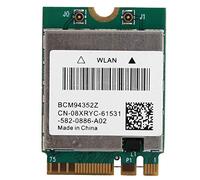 ASHATA Tarjeta WiFi de Doble Banda, Tarjeta WiFi Inalámbrica de Doble Banda 2.4 / 5G, Tarjeta de Red Inalámbrica NGFF M.2 Adaptador WLAN 4.0 802.11ac (2 Cables de Antena Externa)