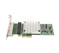 ASHATA Tarjeta WiFi Intel I350 Chip PCIEx4, Gigabit de 4 Puertos, Disipador de Calor Grande, Tarjeta Ethernet de Interfaz RJ45 para Computadoras de Escritorio con Pines Dorados