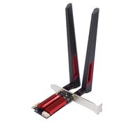 ASHATA Tarjeta WiFi PCIe WiFi 7, Tarjeta de Red Tribanda para PC de Escritorio, Adaptador de Red de 6GHz 5GHz 2.4GHz 6400Mbps con 2 Antenas de Alta Ganancia de 10dBi