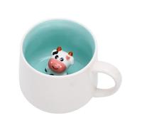 ASHATA Taza de Cerámica con Diseño de Animales en 3D, Sorpresa Interior única para Momentos Alegres, Adecuada para Amantes de los Animales, Taza de Agua de Dibujos Animados de Gran Capacidad para