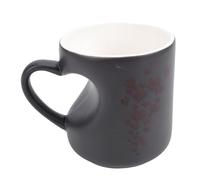 ASHATA Taza de Cerámica con Forma de Corazón, Diseño que Cambia de Color, Regalo Romántico para el Día de San Valentín, Capacidad de 310ML