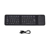 ASHATA Teclado Bluetooth Plegable con Panel Táctil, Teclado Portátil Plegable de Tamaño Completo 3, Trackpad Silencioso Grande de Bolsillo con Funda de Cuero para Tableta Portátil PC