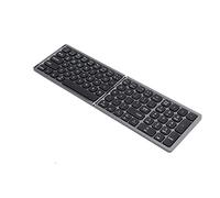 ASHATA Teclado Bluetooth Plegable,Teclado Inalámbrico Portátil Ultra Delgado con Teclado Numérico, Compatible con para Teléfonos Inteligentes Y Tabletas iOS,para Android,para Windows 3 (Negro)