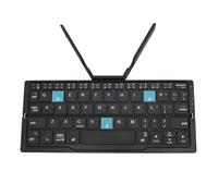 ASHATA Teclado Bluetooth Plegable, Teclado Portátil Inalámbrico Plegable, Admite 3 Dispositivos para Conectar, Teclado Portátil Plegable Recargable, Tableta Android, Teléfono Portátil
