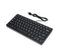 ASHATA Teclado de Computadora con Cable, Teclado USB Ultrafino Silencioso de 78 Teclas, Teclado Mini para Juegos, Teclado de Idioma Pequeño para Computadora de Escritorio(Ruso)