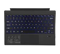 ASHATA Teclado Desmontable para Surface Pro 7/6/5/4/3, Teclado Americano QWERTY Teclado ultradelgado portátil Bluetooth inalámbrico con retroiluminación LED de 7 Colores con Panel táctil