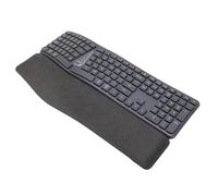 ASHATA Teclado Dividido Ergonómico, Teclado de la Computadora Inalámbrico 111 Teclas con Duración de la Batería de 200 Horas de Pie Dual de Pies Ajustables y Reposabrazos de Espuma de