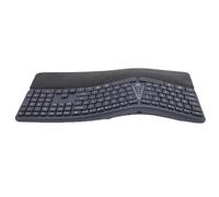 ASHATA Teclado Ergonómico Inalámbrico, Teclado Dividido con Reposo en la Muñeca, y 2.4g Modo Dual 200h Libra de Batería Tilt 3 ángulos para la Computadora Portátil PC