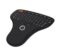 ASHATA Teclado inalámbrico 2.4G, Teclado Trackball, Mini USB Multimedia Keyboard, para computadora con TV, Compatible con 2000/XP/Vista