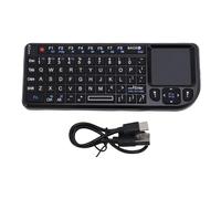 ASHATA Teclado Inalámbrico de 2.4GHz con Panel Táctil, Teclado de 69 Teclas con Retroiluminación, Recargable USB, Conectado para PC PS, para Android, para Linux
