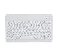 ASHATA Teclado Inalámbrico para Múltiples Dispositivos de 10 Pulgadas, Ultrafino y Portátil, Impermeable y a Prueba de Polvo, para Teléfonos Inteligentes, Tabletas, Computadoras