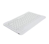 ASHATA Teclado Inalámbrico Portátil Ultradelgado, Mini Teclado de 10 Pulgadas, Teclado de Tapa Redonda Portátil con Retroiluminación RGB, Teclado 3.0, para Tableta, Teléfono, Computadora Portátil,