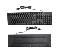 ASHATA Teclado K1800 de 104 Teclas con Teclado Numérico, Teclado de Idioma Minoritario, 104 Teclas, Cable de 4,9 Pies, Diseño Ergonómico, Teclado con Cable USB para Oficina (Diseño