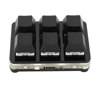 ASHATA Teclado Macro Programable, Teclado Macro Mecánico para Juegos Macro de 6 Teclas, Teclado Personalizado Interruptor Rojo Teclado Mecánico RGB con Cable USB Pequeño para Trabajar y