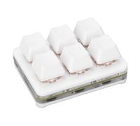 ASHATA Teclado Macro Programable, Teclado Macro Mecánico para Juegos Macro de 6 Teclas, Teclado Personalizado Interruptor Rojo Teclado Mecánico RGB con Cable USB Pequeño para Trabajar y