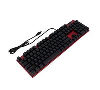 ASHATA Teclado Mecánico para Juegos con Cable, 104 Teclas Teclado USB Retroiluminado Interruptor Rojo de Intercambio en Caliente, 20 Tipos de Modos de Luz Teclado Ergonómico con Cable,