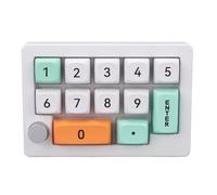 ASHATA Teclado Mecánico para Juegos de 12 Teclas, Teclado Macro RGB de una Mano con Interruptores Intercambiables en Caliente, Controles de Mando y 12 Modos RGB, para Wins para iOS (White)