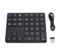ASHATA Teclado Numérico BT, Teclado Numérico de 35 Teclas, Teclado Numérico 2.4G con Receptor, Teclado Numérico BT5.0 BT3.0 Teclado Numérico Recargable para Computadora Portátil, (Black)