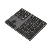 ASHATA Teclado Numérico Inalámbrico, Mini Teclado Numérico Inalámbrico Portátil, Teclado Numérico de 34 Teclas Retroiluminado de 7 Colores de Aleación de Aluminio Ultrafino para