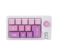 ASHATA Teclado Numérico Mecánico con Cable de 12 Teclas, Teclado Numérico Intercambiable en Caliente con Retroiluminación LED RGB de 12 Teclas con Perilla Multifunción, Rodillo de (Purple)
